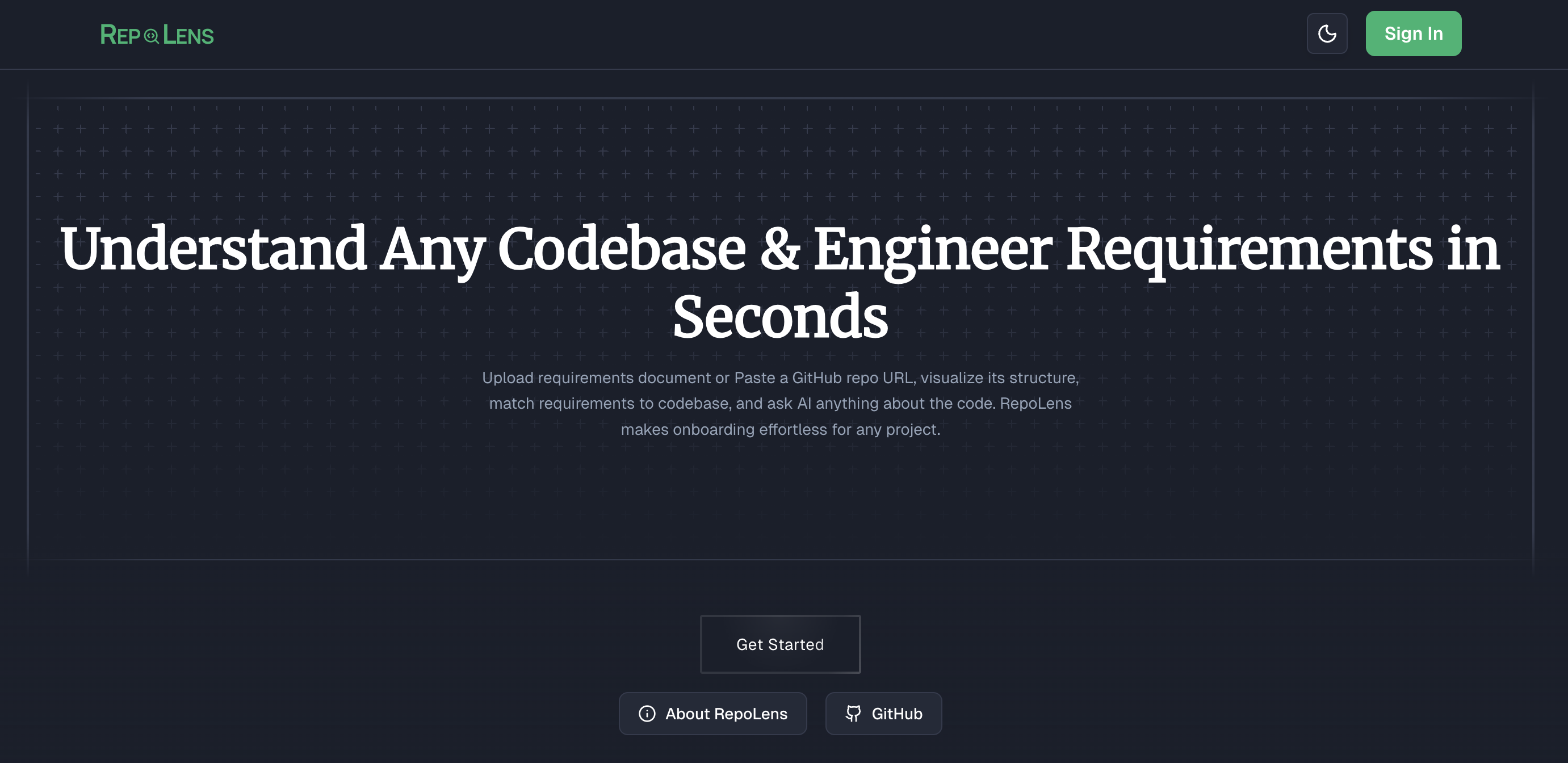 RepoLens UI Screenshot